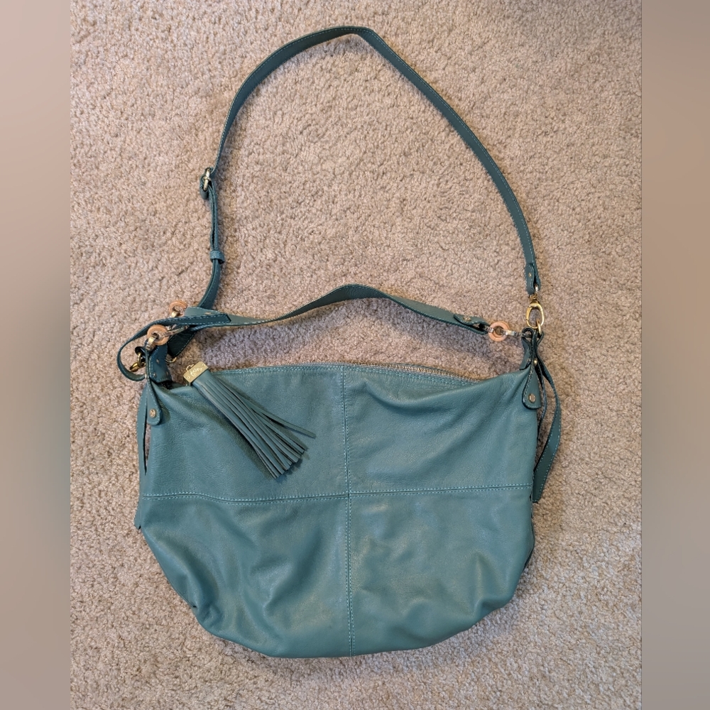 Genuine Italian Leather Hobo Bag Mint/Sage Green Jenrigo